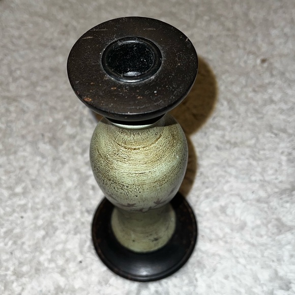 3/$15 Rustic Taper Candle Holder Painted Wooden - Picture 5 of 11